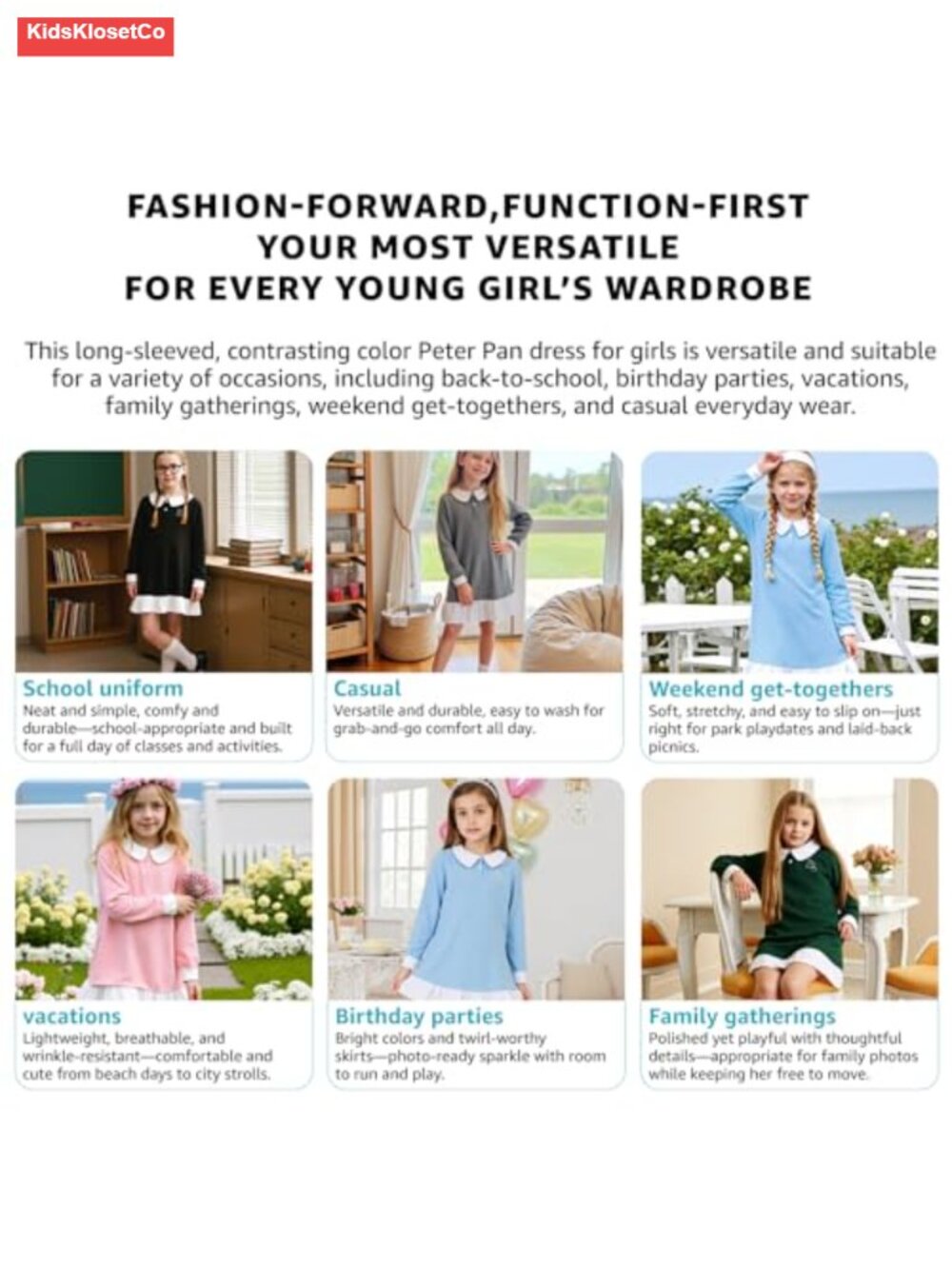 Girls Long Sleeve A-Line Tulle Princess Dress Midi Length Casual Party - Picture 5 of 5